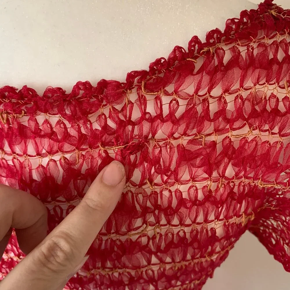 1950s Raspberry Ribbon Dress - Picture 6 of 6